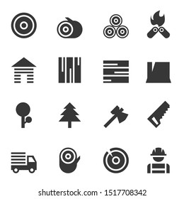 Wood Icons vector illustration .