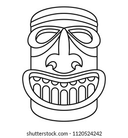 Wood idol icon. Outline wood idol vector icon for web design isolated on white background