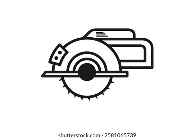 wood and iron cutting machine icon circular saw