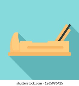 Wood jack plane icon. Flat illustration of wood jack plane vector icon for web design