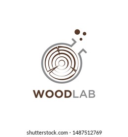 wood laboratory symbol logo design