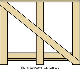 Wood Lathing For Fragile Goods. Editable Outline With Color Fill Design. Vector Illustration.