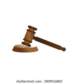 Wood law hammer vector, law vector