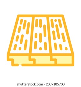 wood layer floor color icon vector. wood layer floor sign. isolated symbol illustration