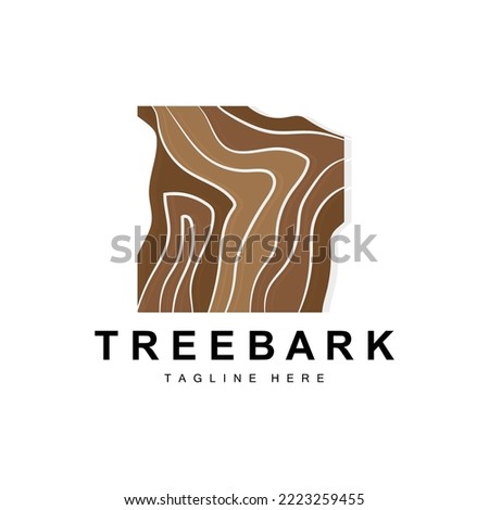 Wood Layer Logo Tree Bark Structure Design Forest Template Vector