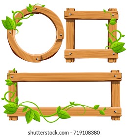 Wood And Leaf Frame