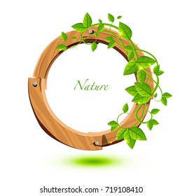Wood and leaf frame