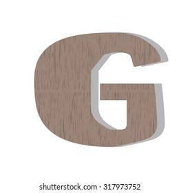 Wood letter G