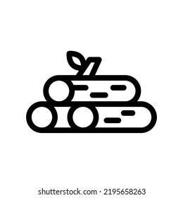 wood line icon illustration vector graphic 