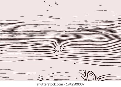 Textura de patrón de líneas de madera Dibujo ilustrativo eps10