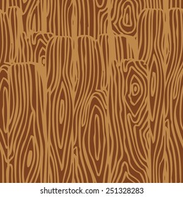 Wood lines pattern. Vector texture hand drawn brown background.