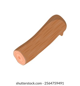 Wood Log , Autumn Isolated Vector Illustration