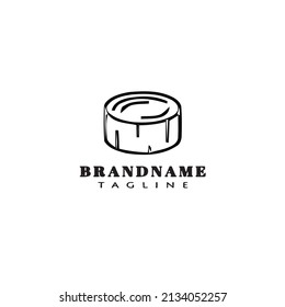 wood log cartoon logo icon design template modern black vector unique