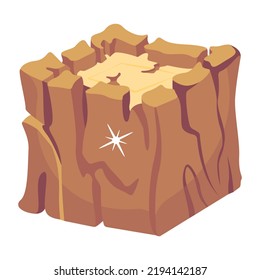 A wood log flat vector download