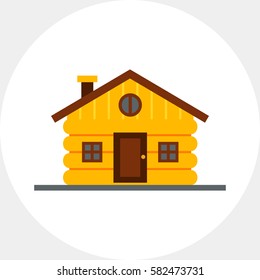 Wood Log House Icon
