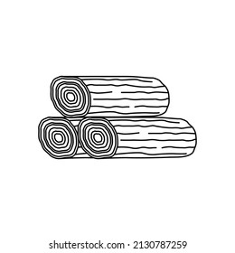 Wood log icon design template vector isolated illustration