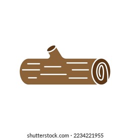 Wood log icon design template clipart illustration