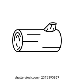 Wood log icon. tree outline Symbol, logo illustration on white background..eps