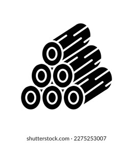 wood log icon vector design template in white background