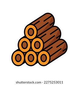 wood log icon vector design template in white background