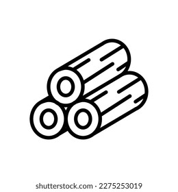 wood log icon vector design template in white background