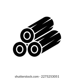 wood log icon vector design template in white background
