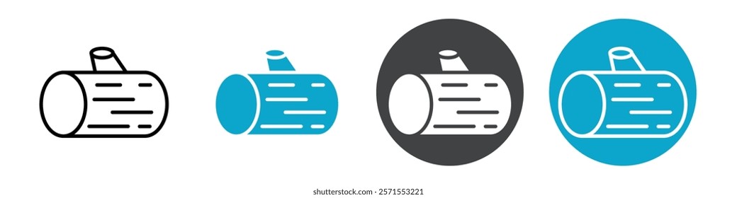 wood log icon Vector illustration in black