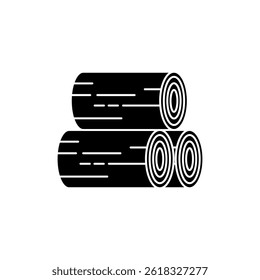 Wood Log icon. Wood Log vector icon in line design for web design, logo and mobile app. Symbol of Wood log on white background.
