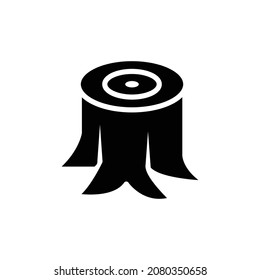 Wood Log Icon Vector Sign And Symbols Design Template.