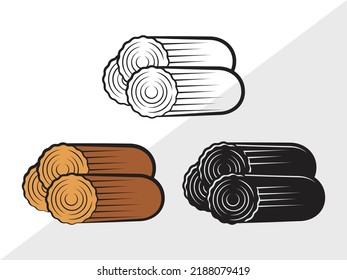 Ilustración de vectores de SVG de registro de madera