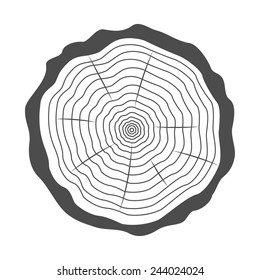 wood log, tree rings