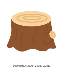 Wood Log Tree Stump Forest Vector Illustration