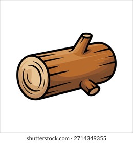 Arte vectorial de madera aislado en el fondo blanco