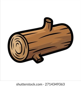madeira log vetor arte isolado no fundo branco