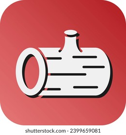 Wood Log Vector Glyph Gradient Background Icon For Personal And Commercial Use.
