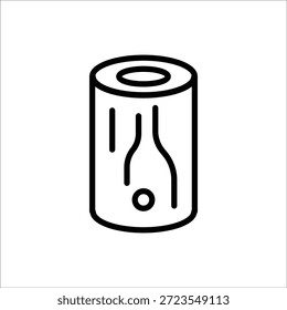 Signo de línea de icono de Vector de madera