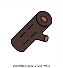 Signo de línea de icono de Vector de madera