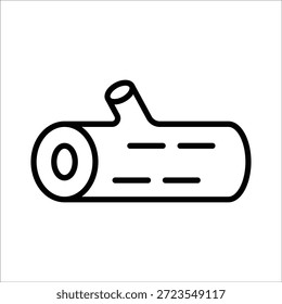 wood log vector icon line sign