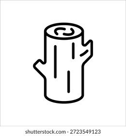 Signo de línea de icono de Vector de madera