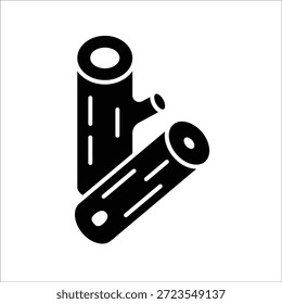 Signo de línea de icono de Vector de madera