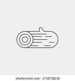 Wood log vector icon sign symbol