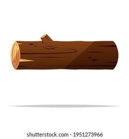 Wood log vector isolated illustration