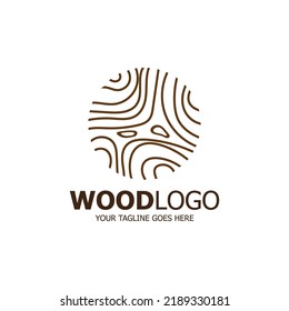 Vektor-Design mit Holzlogo