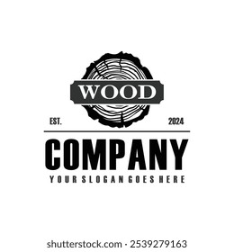 Logotipo de madera, Vector del logotipo de la cabina