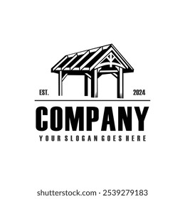 wood logo , cabin logo vector