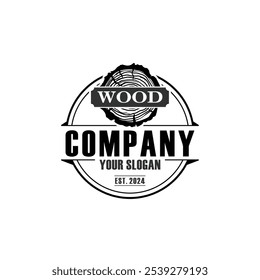 Logotipo de madera, Vector del logotipo de la cabina