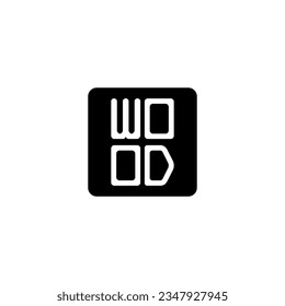 Holz-Logo-Design in quadratischer Form mit modernem Stil
