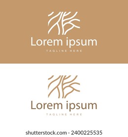 Wood logo design structure layers forest tree bark vector template