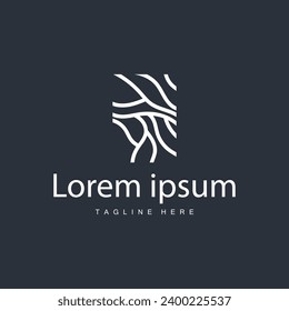 Wood logo design structure layers forest tree bark vector template