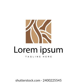 Wood logo design structure layers forest tree bark vector template